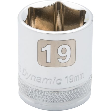 Dynamic 3/8" Drive, 19mm Metric Socket, 6 Points D008019